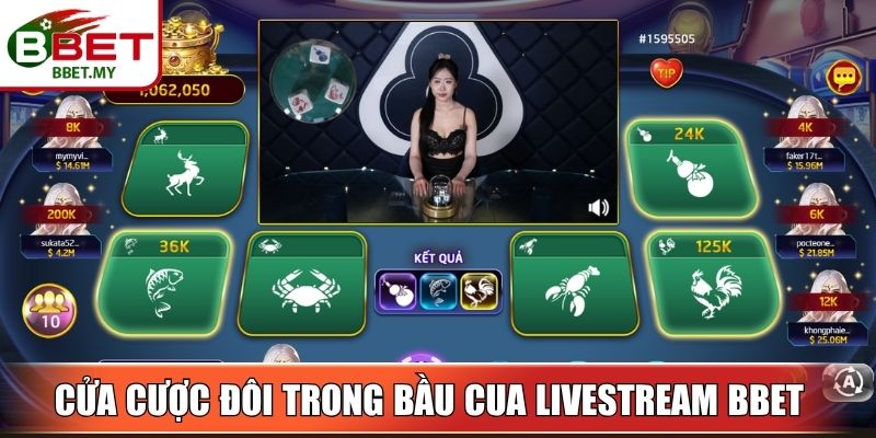 Bầu Cua Livestream BBet - Trò Chơi Dân Gian Kịch Tính 2025 4 Sin88 Cửa cược đôi trong bầu cua Livestream BBet