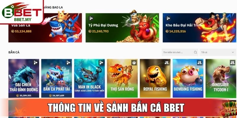 Thông tin về sảnh bắn cá BBet trực tiếp